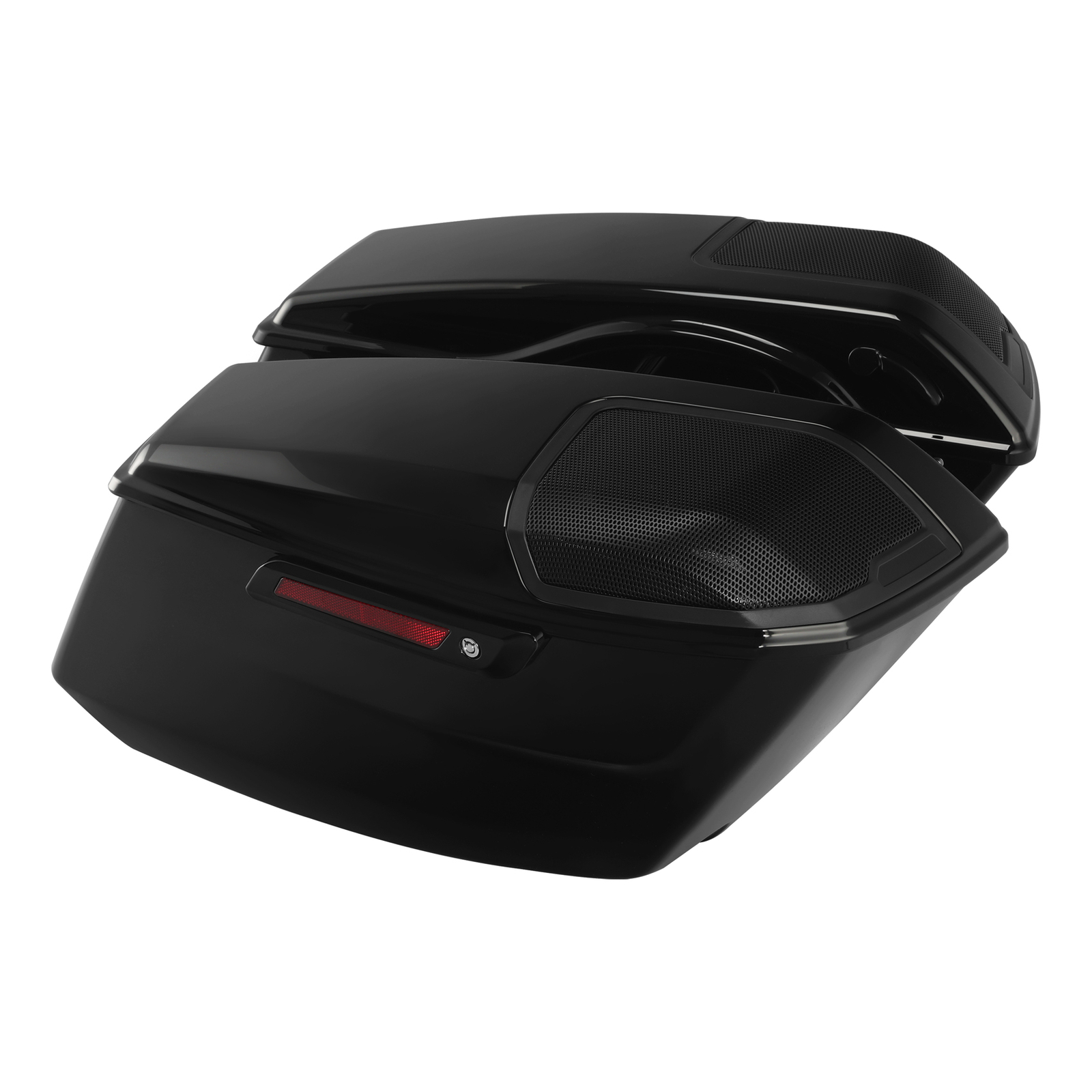 Vivid Black Hard Saddlebags Fit For Harley CVO Street Road Glide ST FLHX 23-25