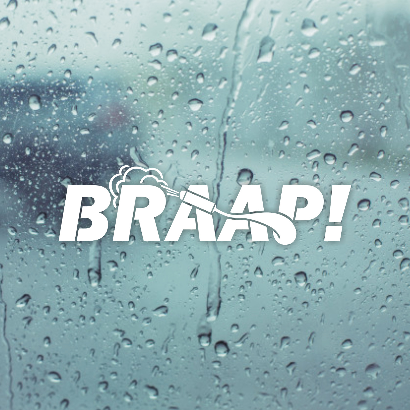 BRAP! White Vinyl Decal/Sticker 6 in x 1.6 in MX Motocross Die Cut More Colors!