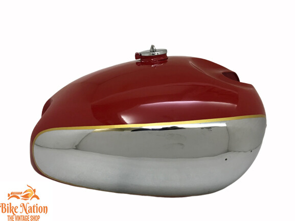 PANTHER M100 M120 CHROME AND RED GAS TANK WITH FUEL CAP PAINTED |Fit For
