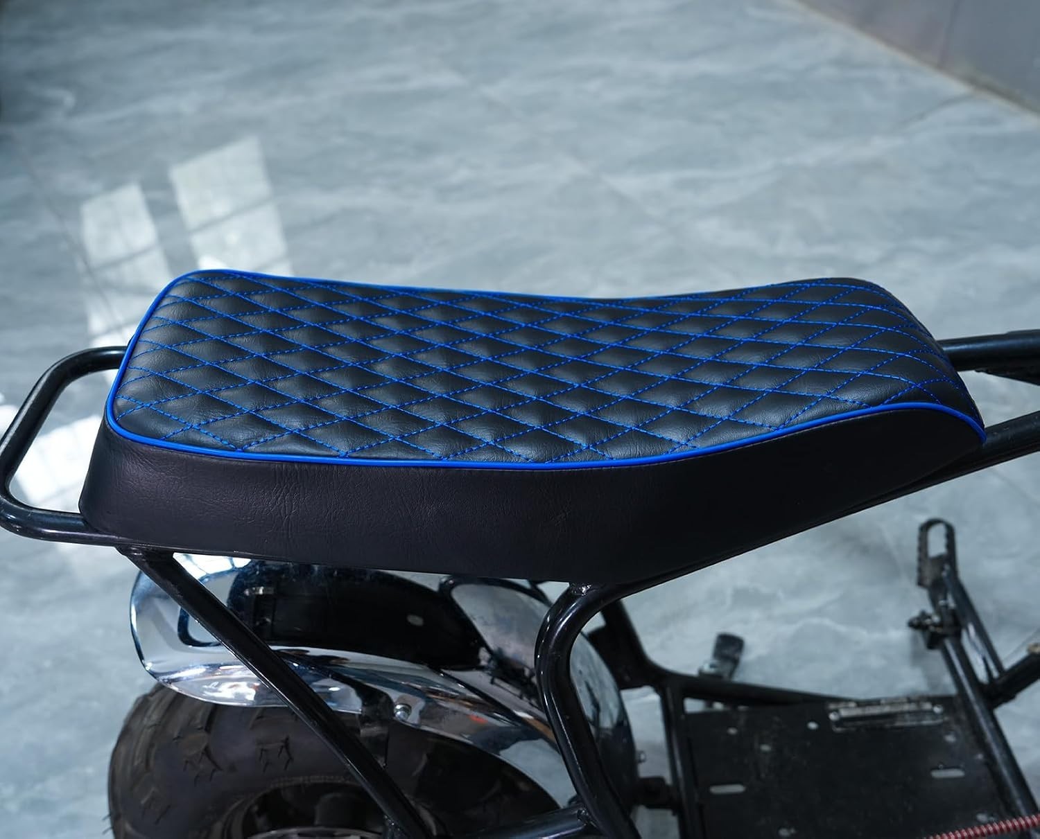Blue Diamond Stitch Retro Seat Cushion for Coleman RB100 RT100 Mini Bike