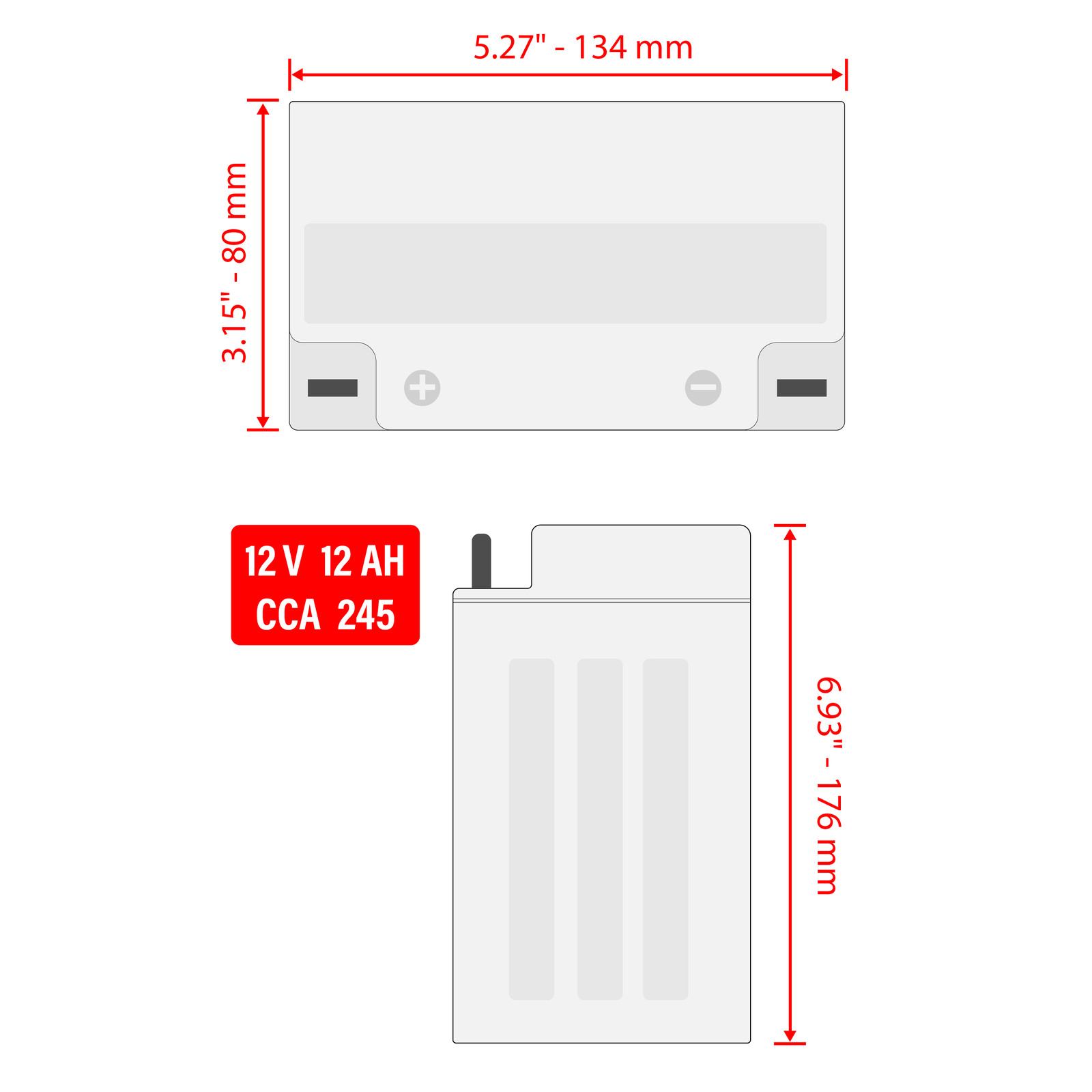 AGM Battery for Kawasaki EN450A 454 Ltd 1985 1986 1987 1988 1989 1990