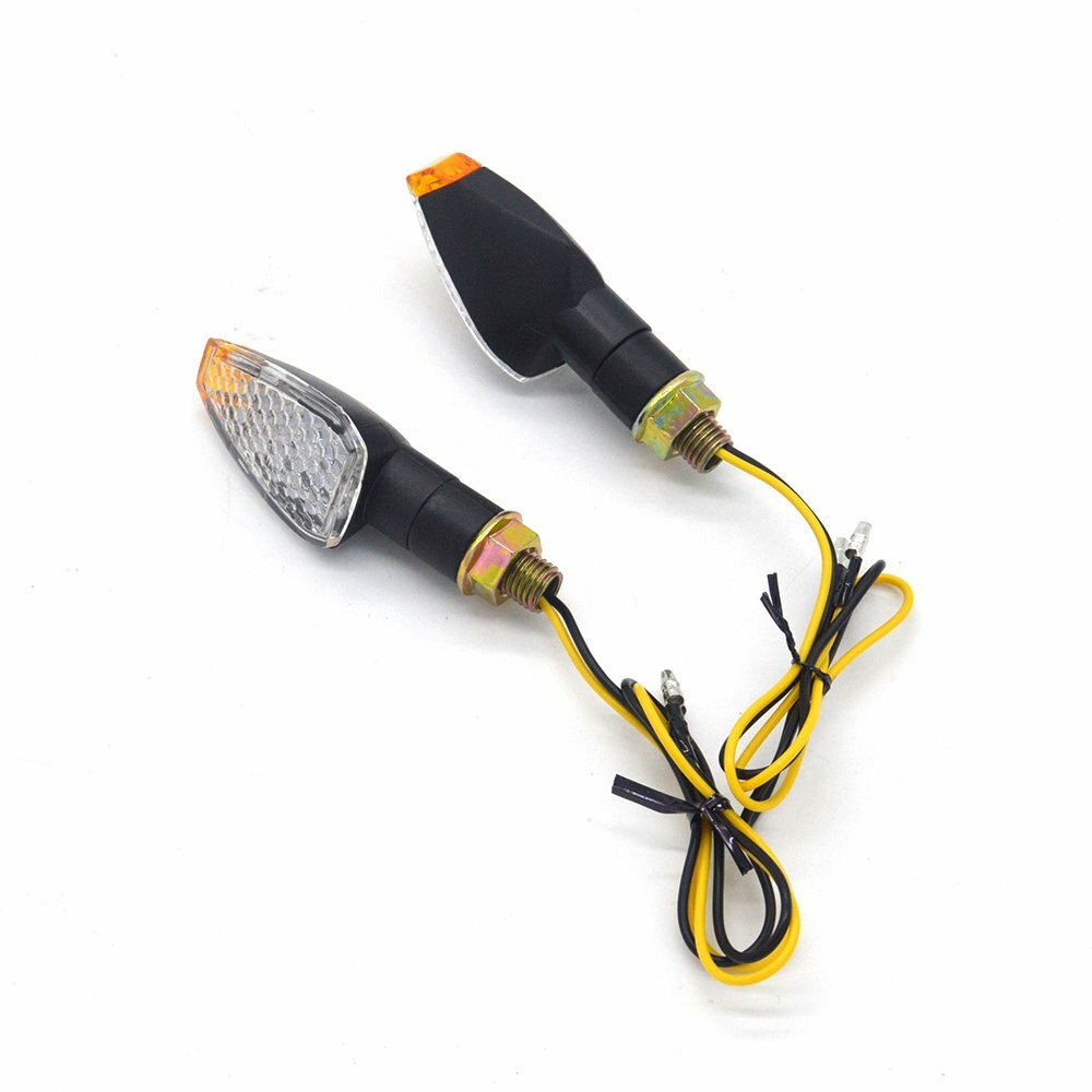 Mini Stalk Arrow Light Motorcycle Turn Signals Light LED Indicator Blinker Amber
