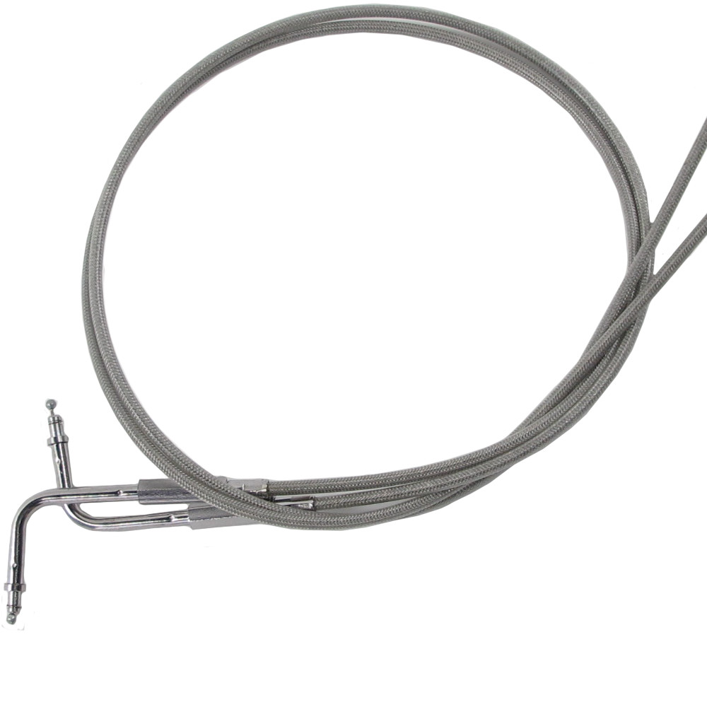 47″ Stainless Steel Throttle and Idle Cable Cruise Set for Harley V-Twin Models