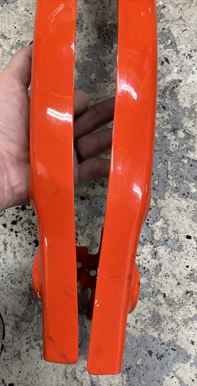 Harley Davidson OEM Electric Orange Rear Fender Strut Covers Touring LH RH