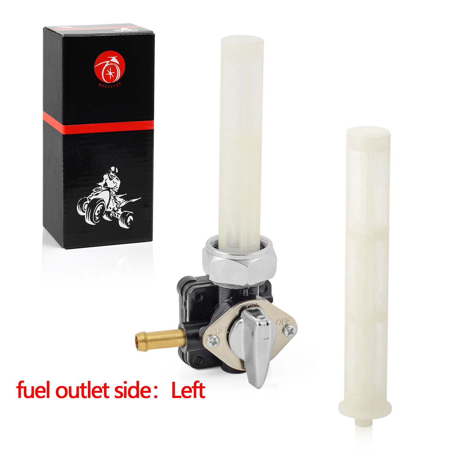 Fuel Valve Petcock 22mm Left Spigot For Harley Softail 1984-2013 VACUUM Petcock