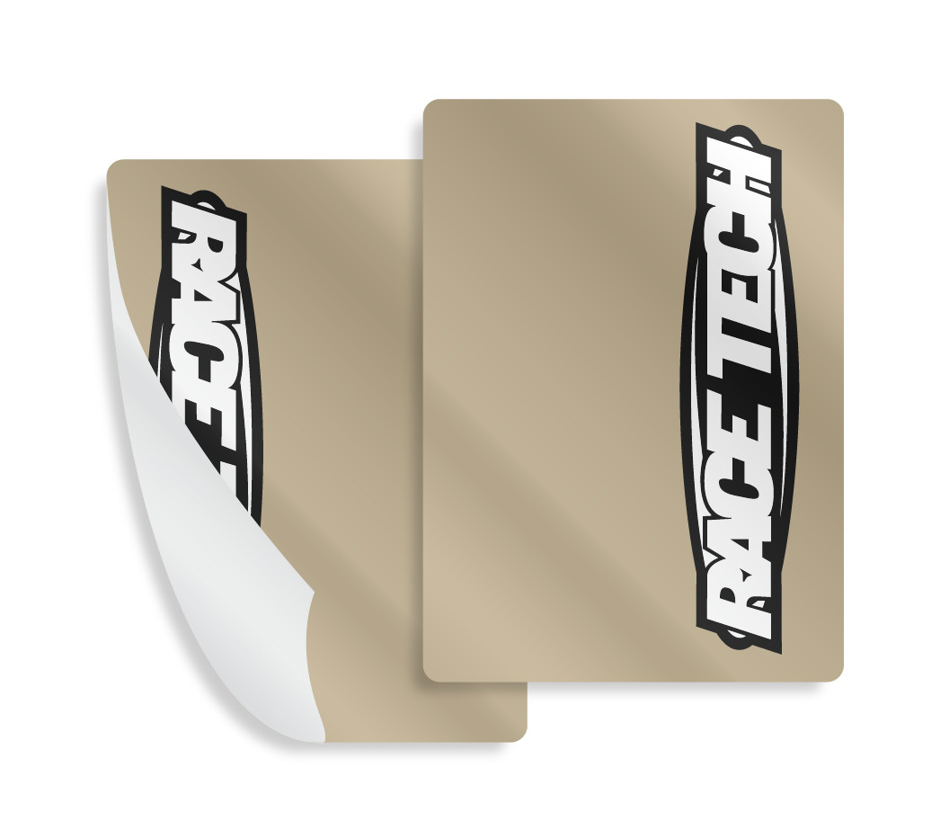 Race Tech Fork Stickers Suspension Decals Set (White/Black) (9×6.5)