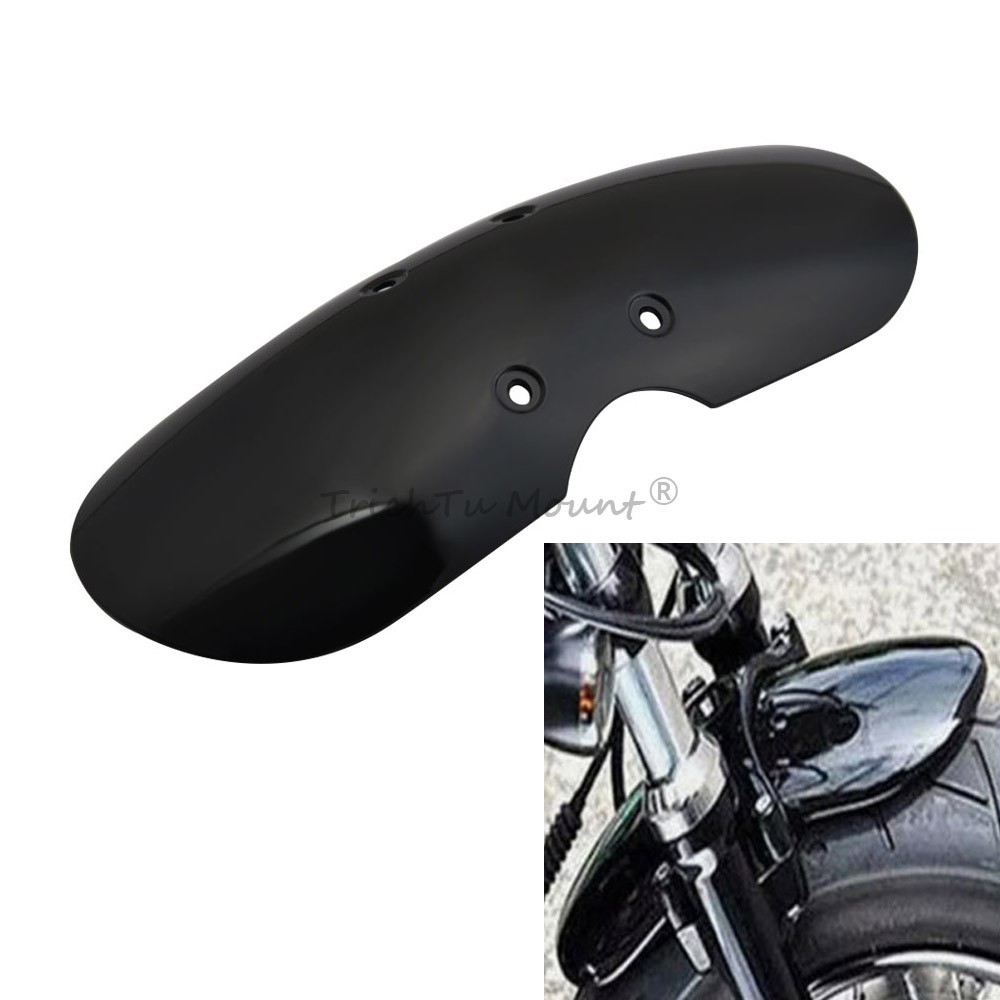Gloss Black Short Front Fender Mudguard For Triumph Bonneville T100 900 2001-16