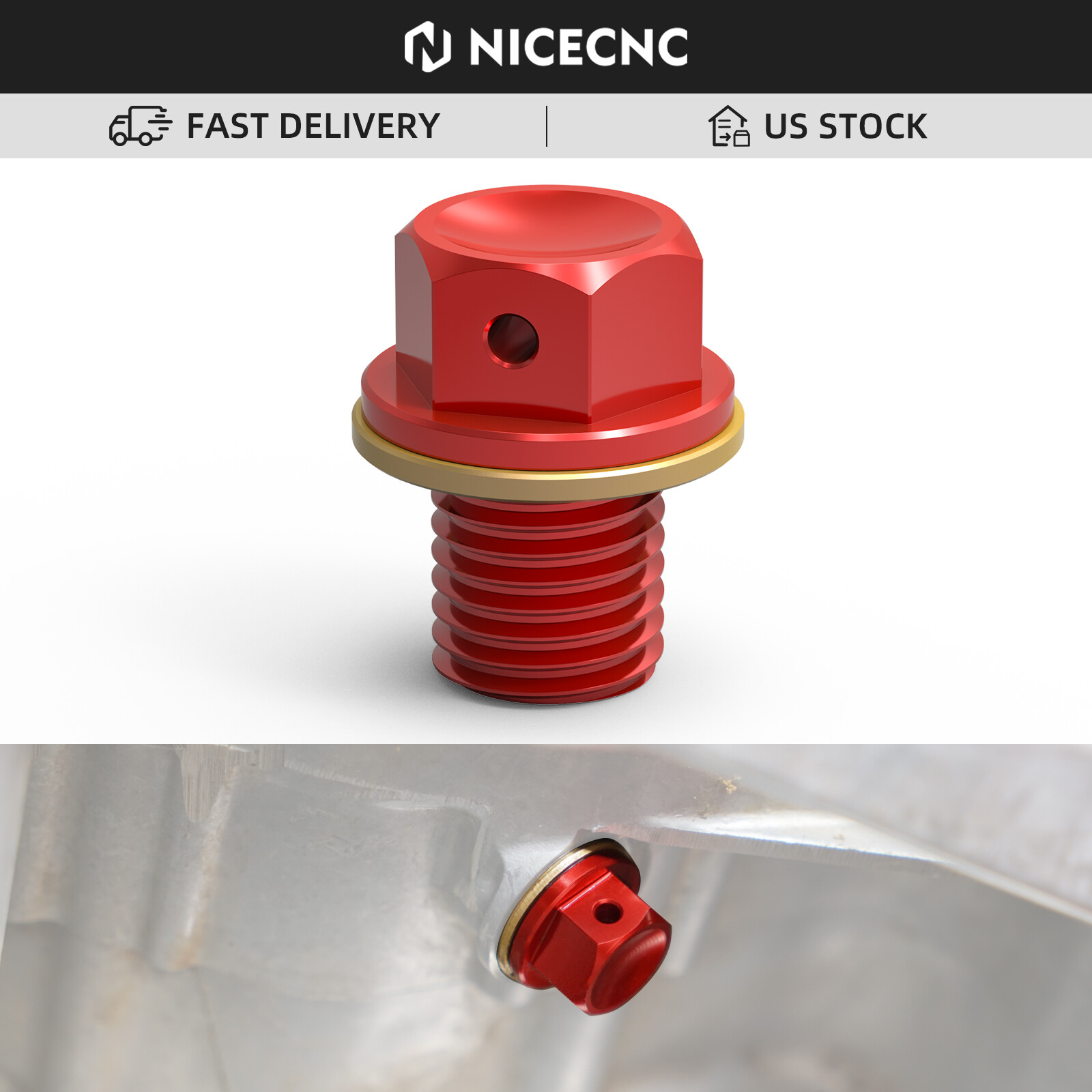 Magnetic Oil Drain Plug M12x1.5 For Honda CR 80 125 250 500 CRF50 100F 250 Rally