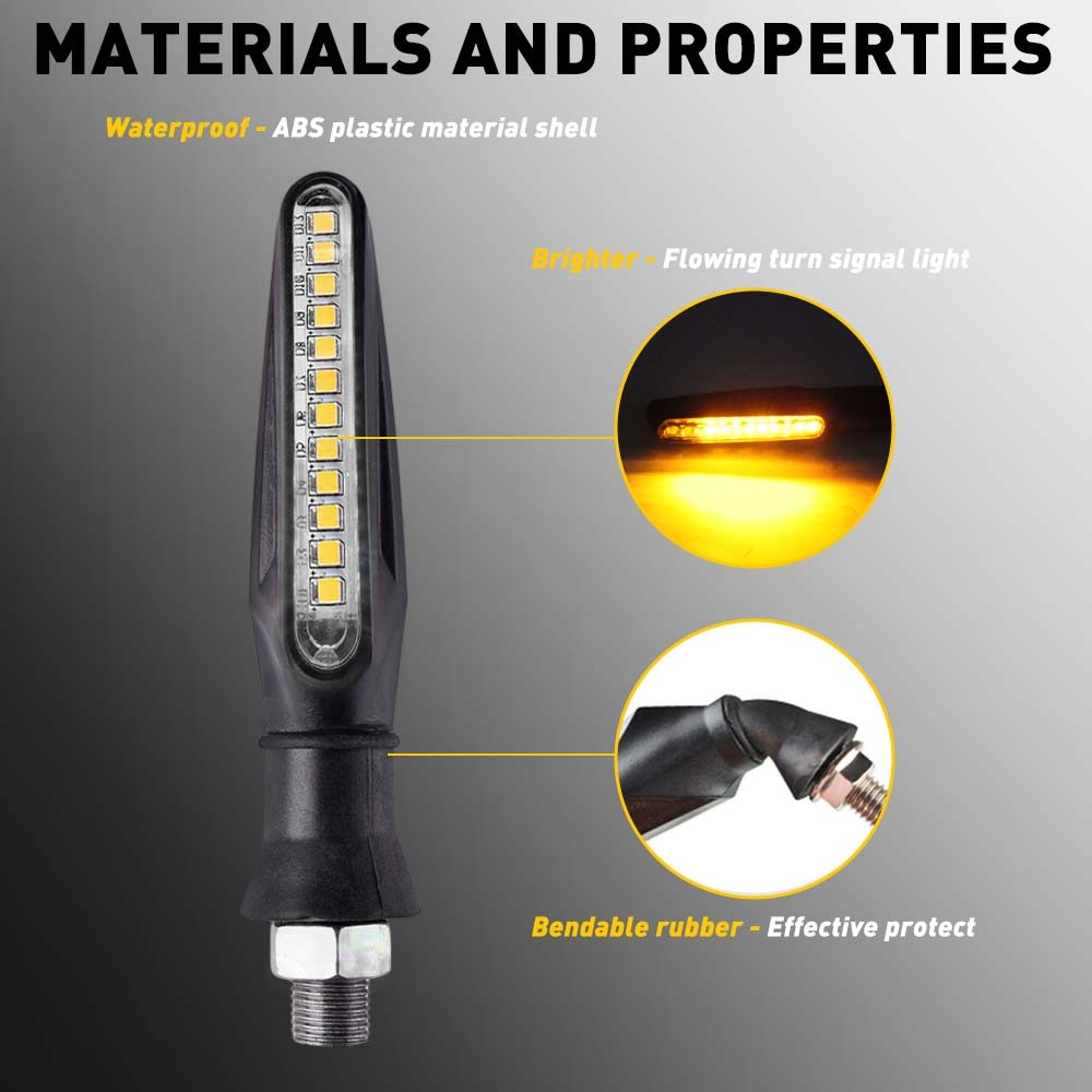 4 Pack Universal Motorcycle Turn Signals Blinker Lights Amber For Suzuki DRZ400s