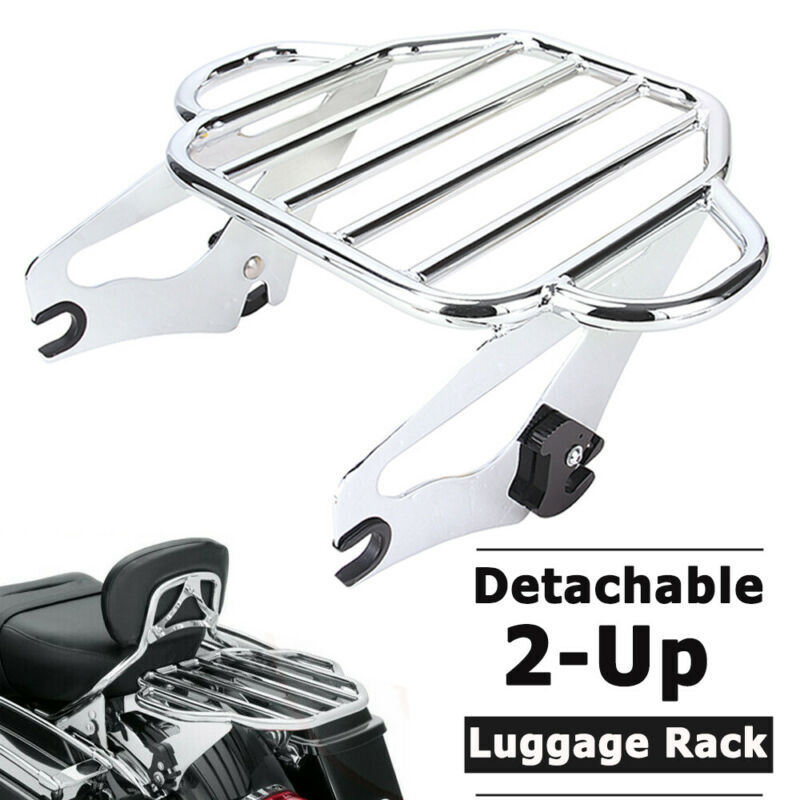 Detachable 2-Up Luggage Rack For Harley Touring Road King Street Glide 09-24