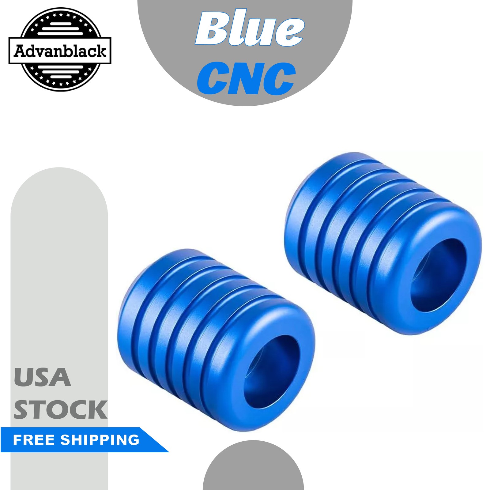 Advanblack ProTek Machined Blue CNC Alumium Inlay Crash Bar Slider