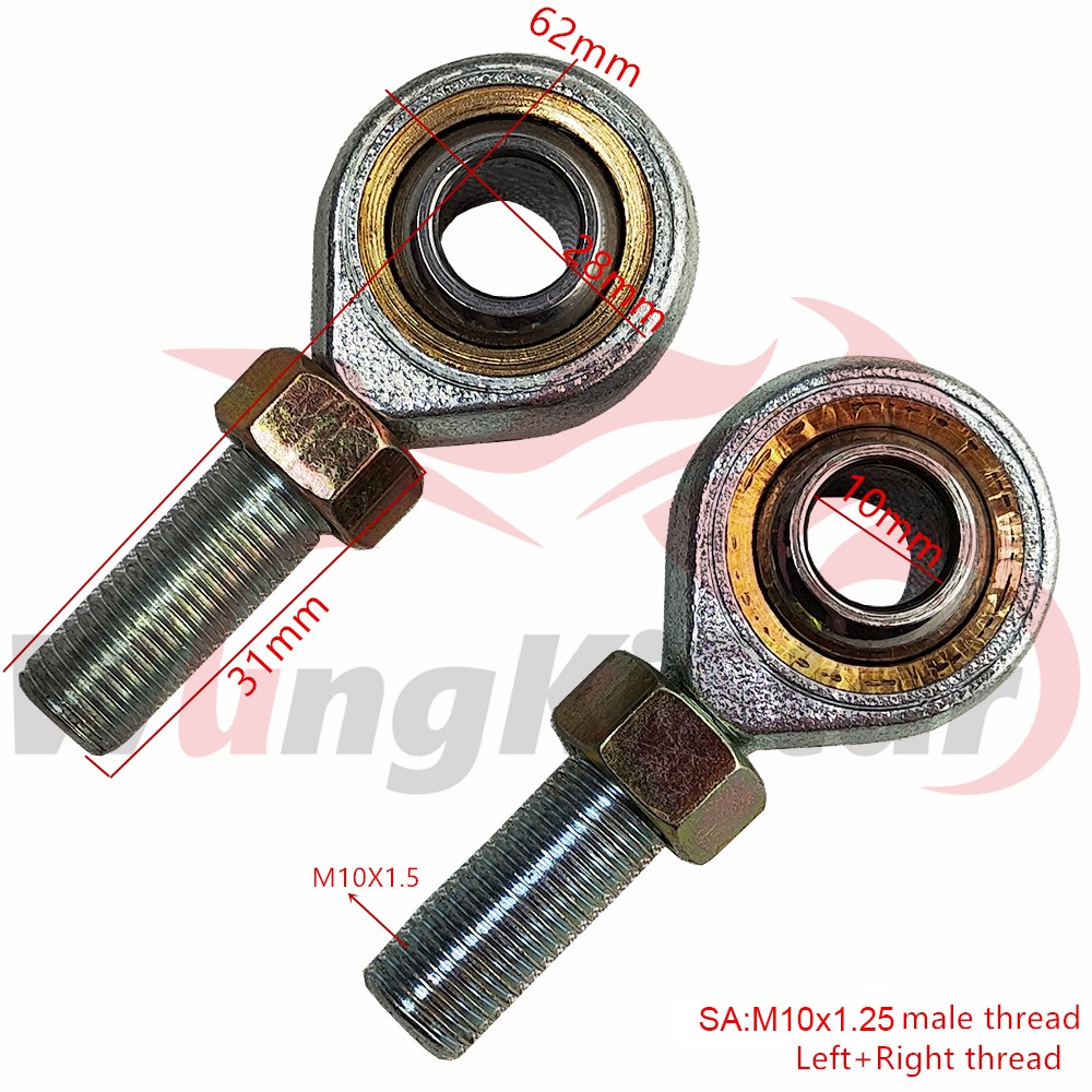 M10 Male Thread Round Ball Joint Kits Motorcycle M10x1.25 Ball Joints Left+Right