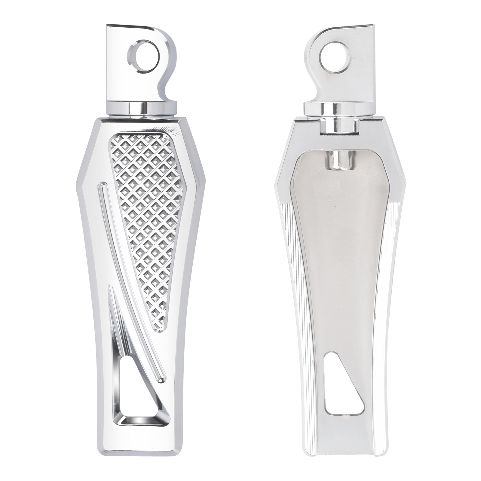Chrome Rear Foot Peg Foot Rests For Harley Touring Electra Glide Dyna Wide Glide