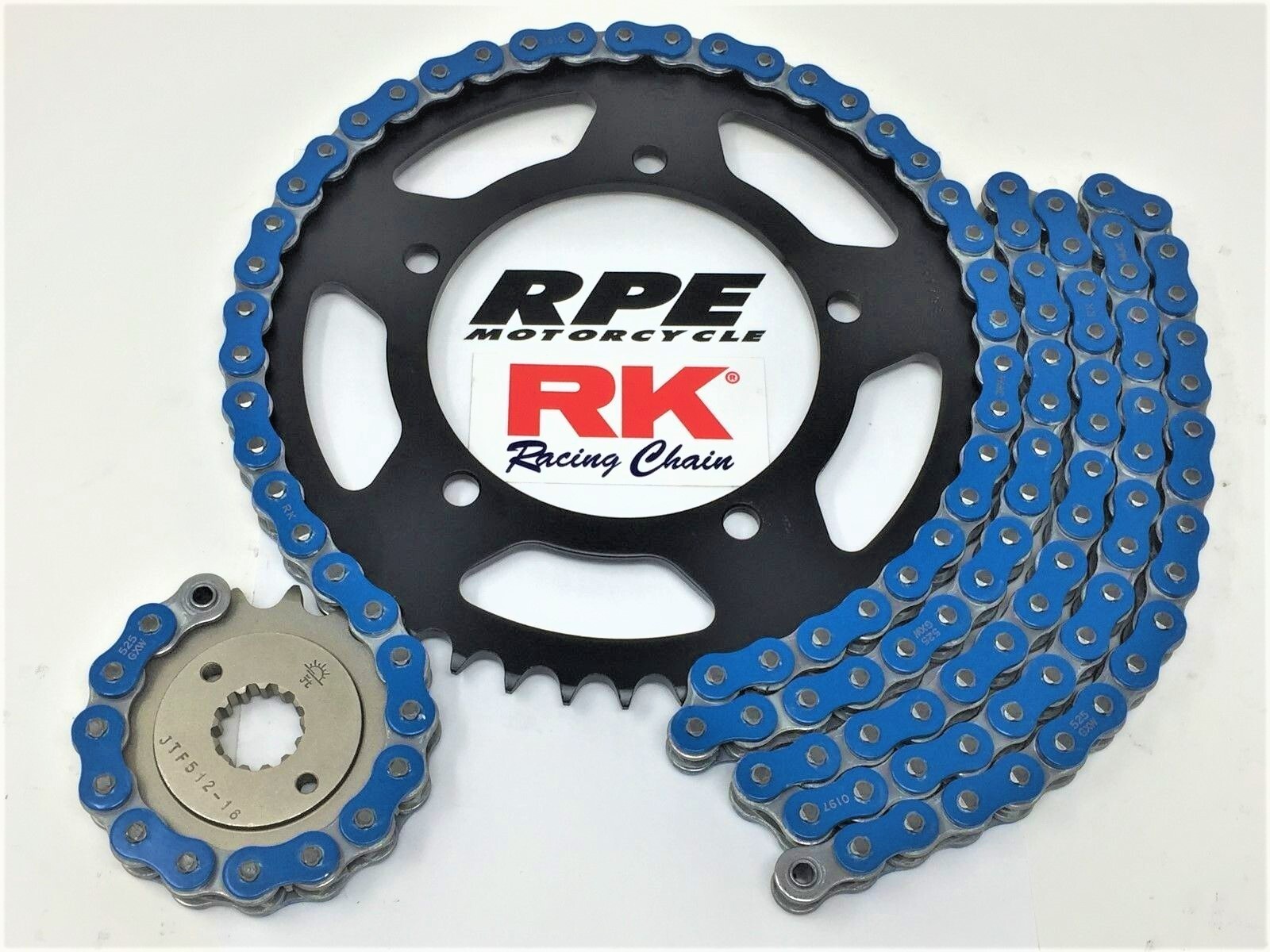 RK GXW Blue 520 X-Ring Made in Japan High Strength Racing Chain ONLY No sprocket