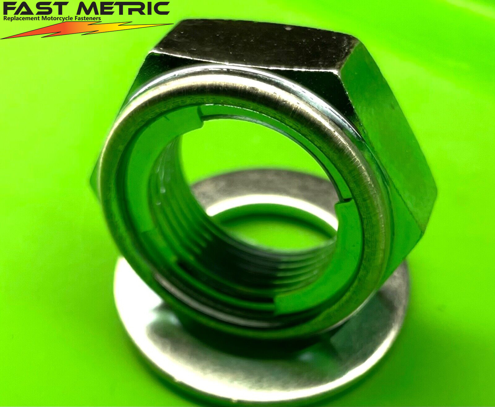 Rear axle nut for KX250F and KX450F 2015-current models. Replaces #92210-0939