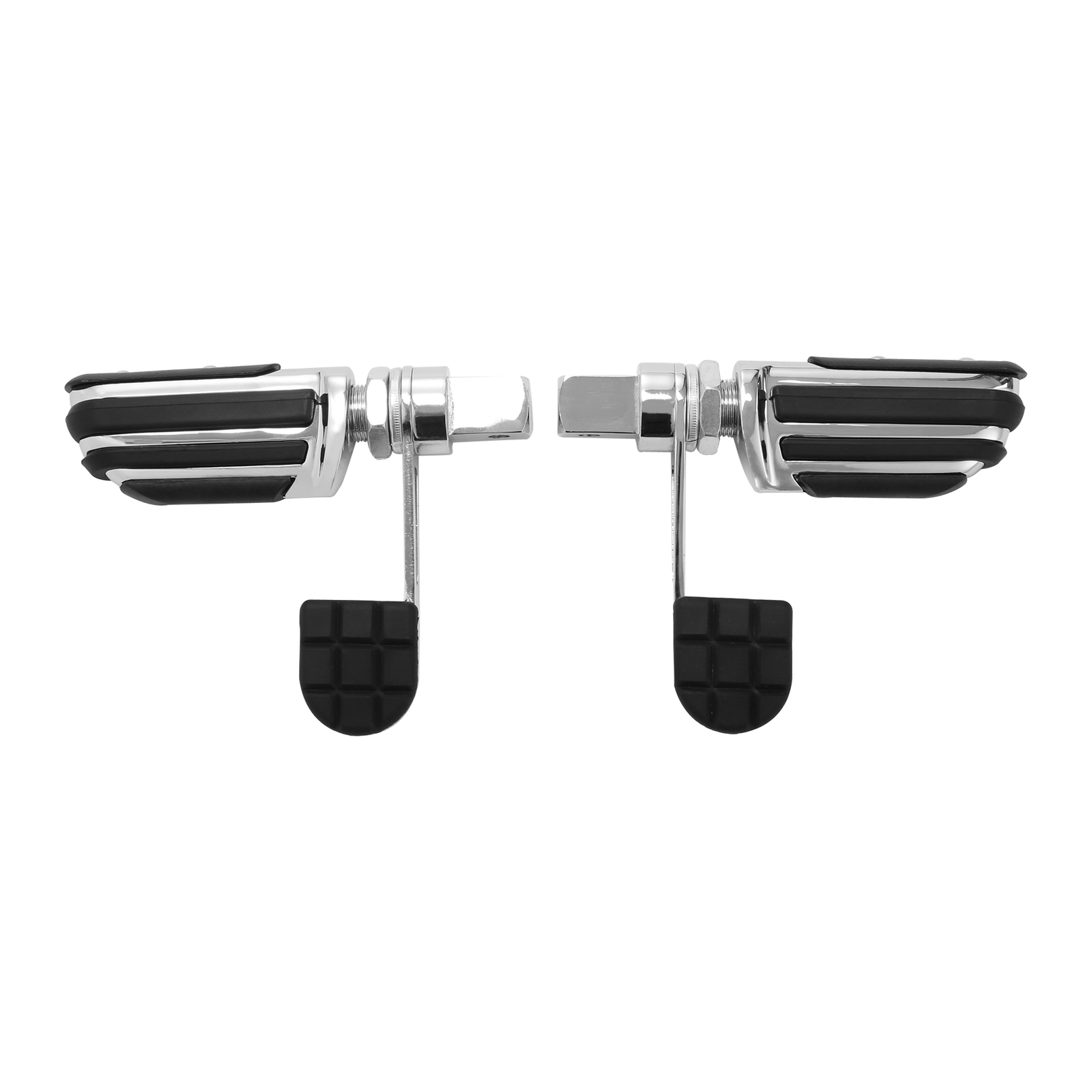 Chrome FootPegs Footrests Heel Stirrup Fit For Honda VTX1300 03-09 VTX1800 02-11