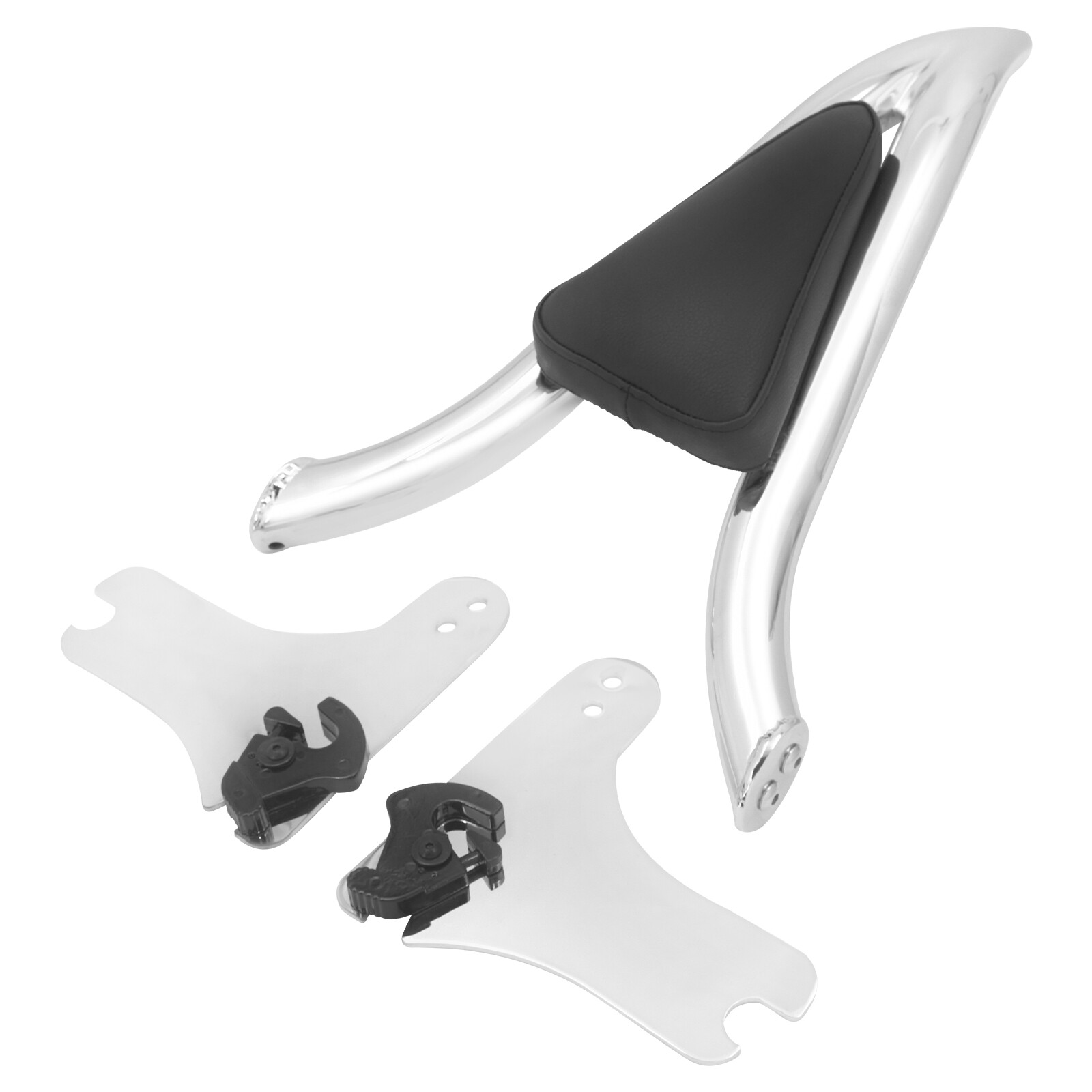 Chrome Passenger Backrest Detachable Sissy Bar Fit For Harley Touring CVO 97-08