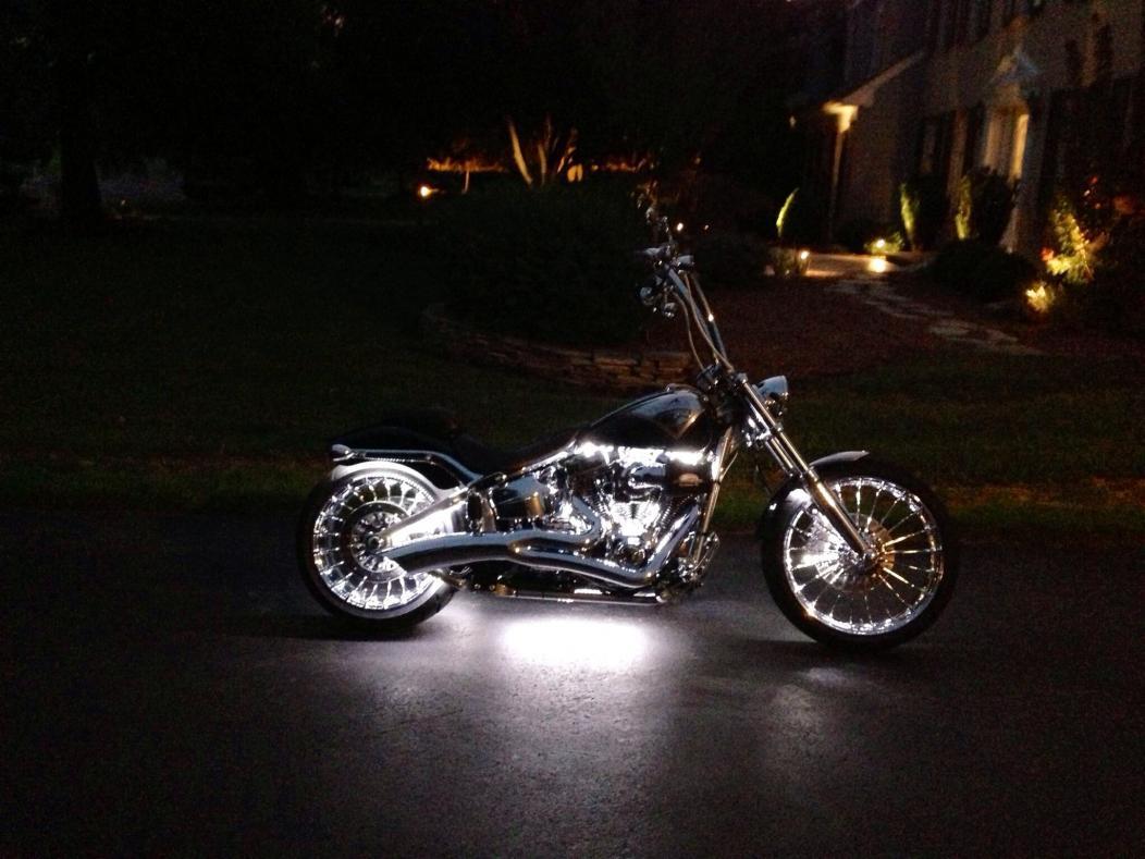 (4) White LED Accent Light Kit – Engine Fairing Body Glow Lighting for Harley