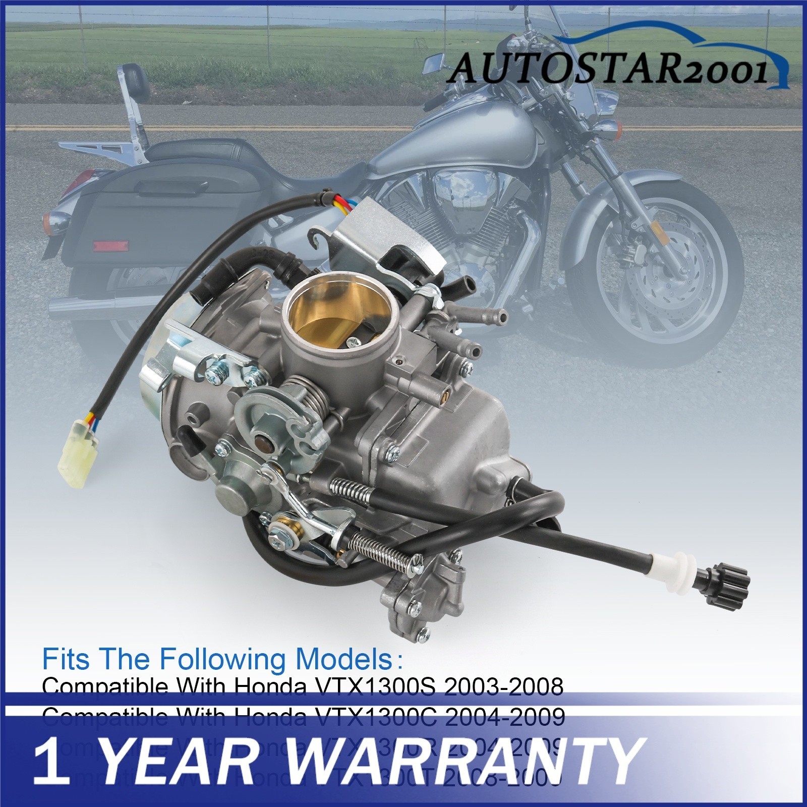 16100-MEA-901 Carburetor For Honda VTX1300T VTX1300R VTX1300 VTX1300C W/ Filter