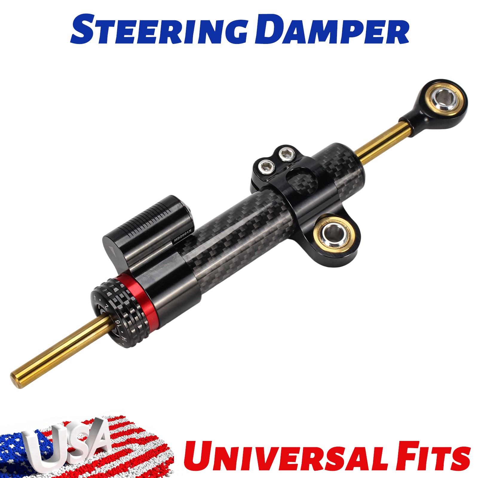 Adjustable Motorcycle Steering Damper Linear Stabilizer For Yamaha Honda Triumph