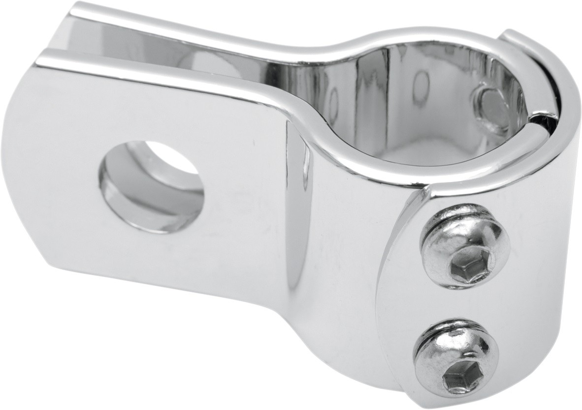 Chrome 3 Piece Clamp for Footpeg/Highway Bar/Spot Light, 1-1/2 Inch (38 mm)