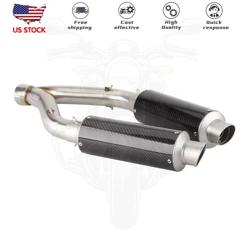Exhaust Carbon Muffler Mid Link Pipe For Aprilia Shiver 900 2017-2021 SL900