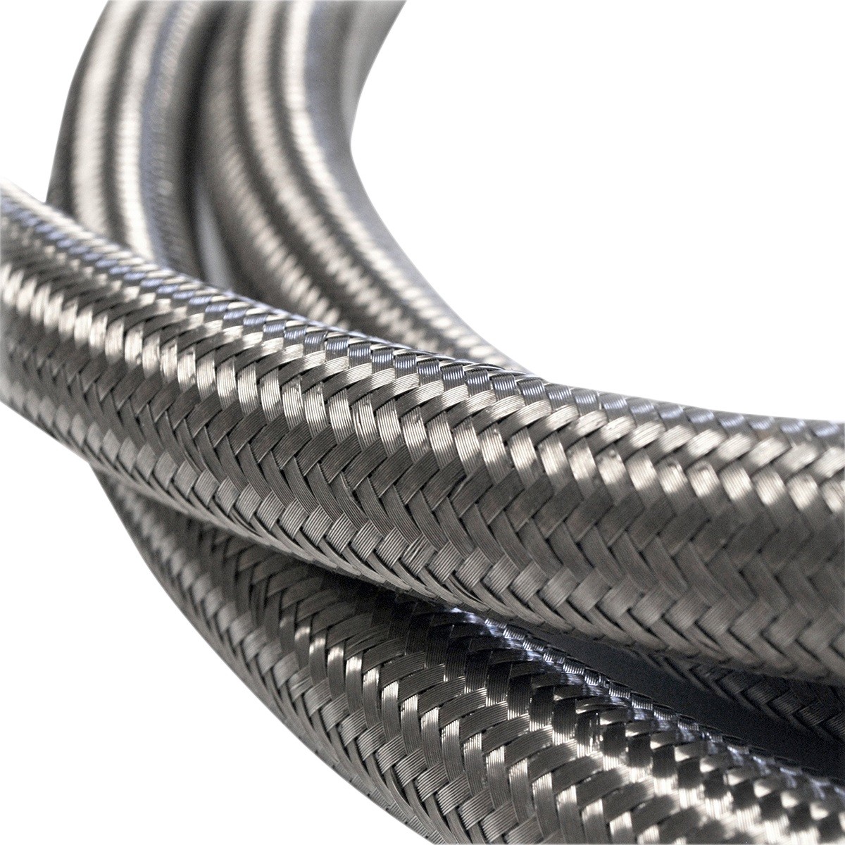 Stainless Steel Braided Hose Oil/Fuel Line I.D. 5/16 inch (8mm), Length = 120 cm