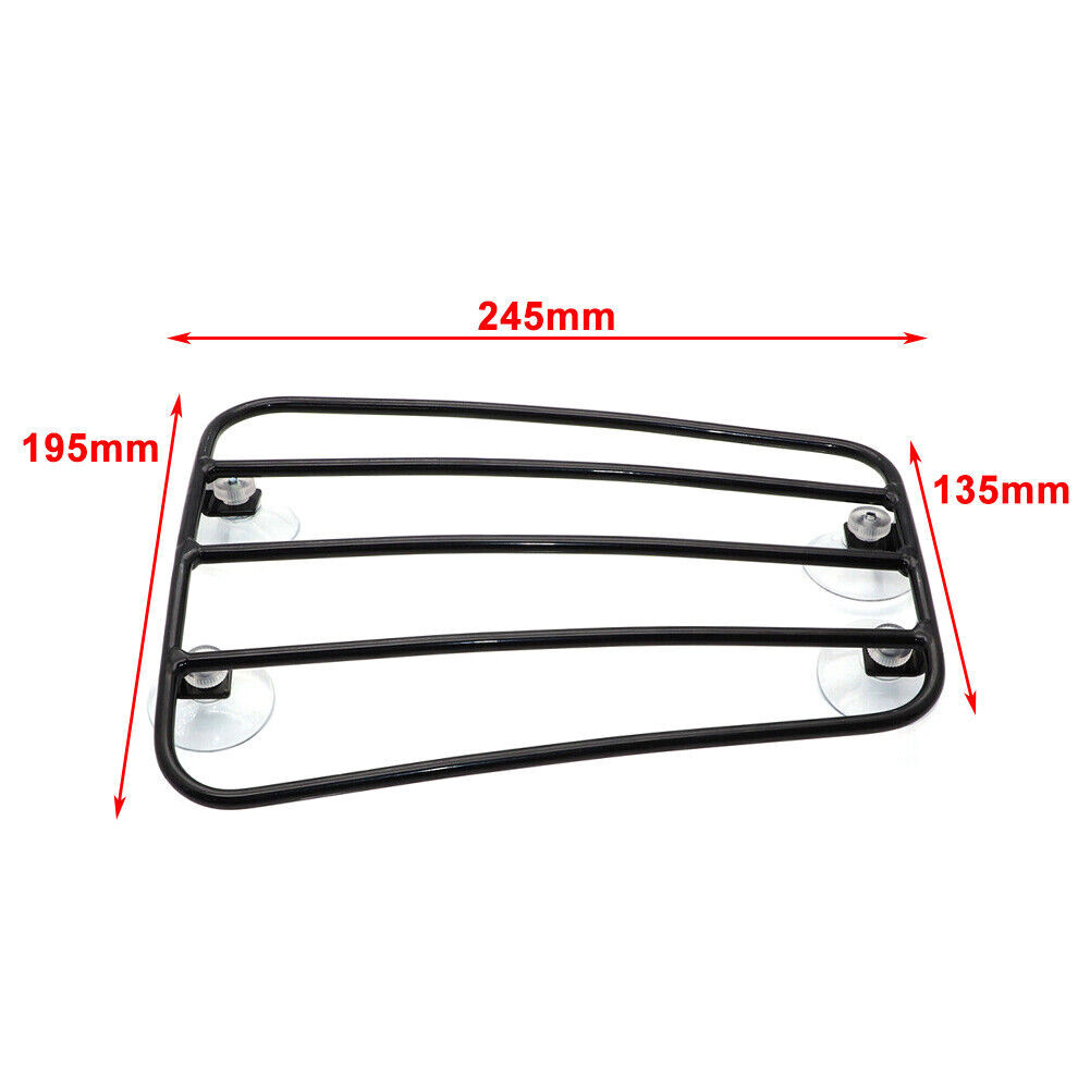 Motorcycle 4 Suction Cup Fuel Gas Tank Sucker Parcel Rack Fit For Harley Triumph