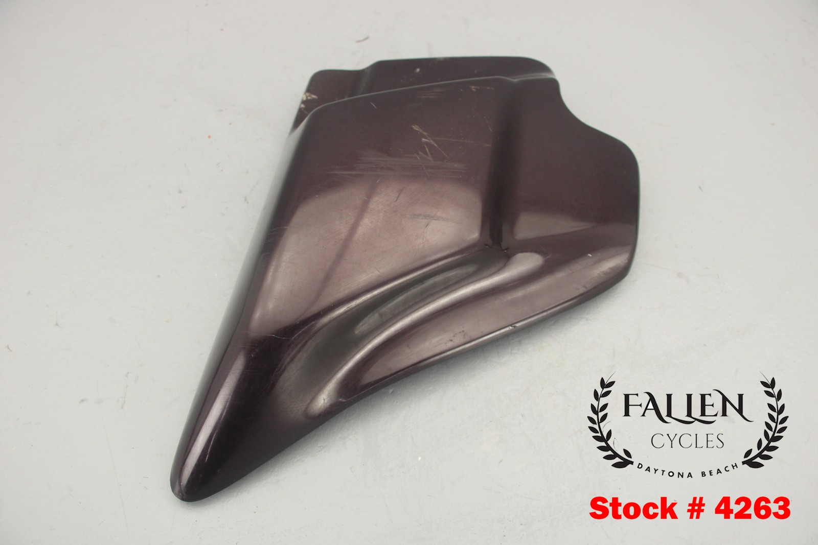 2006 Harley Street Glide LEFT Side Frame Cover Panel BLACK CHERRY #4263