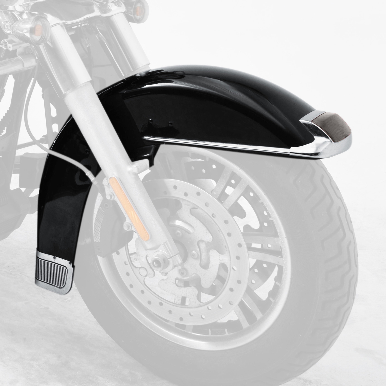 Fit For Harley Electra Glide Ultra 1989-2013 Front Fender Assembly Vivid Black