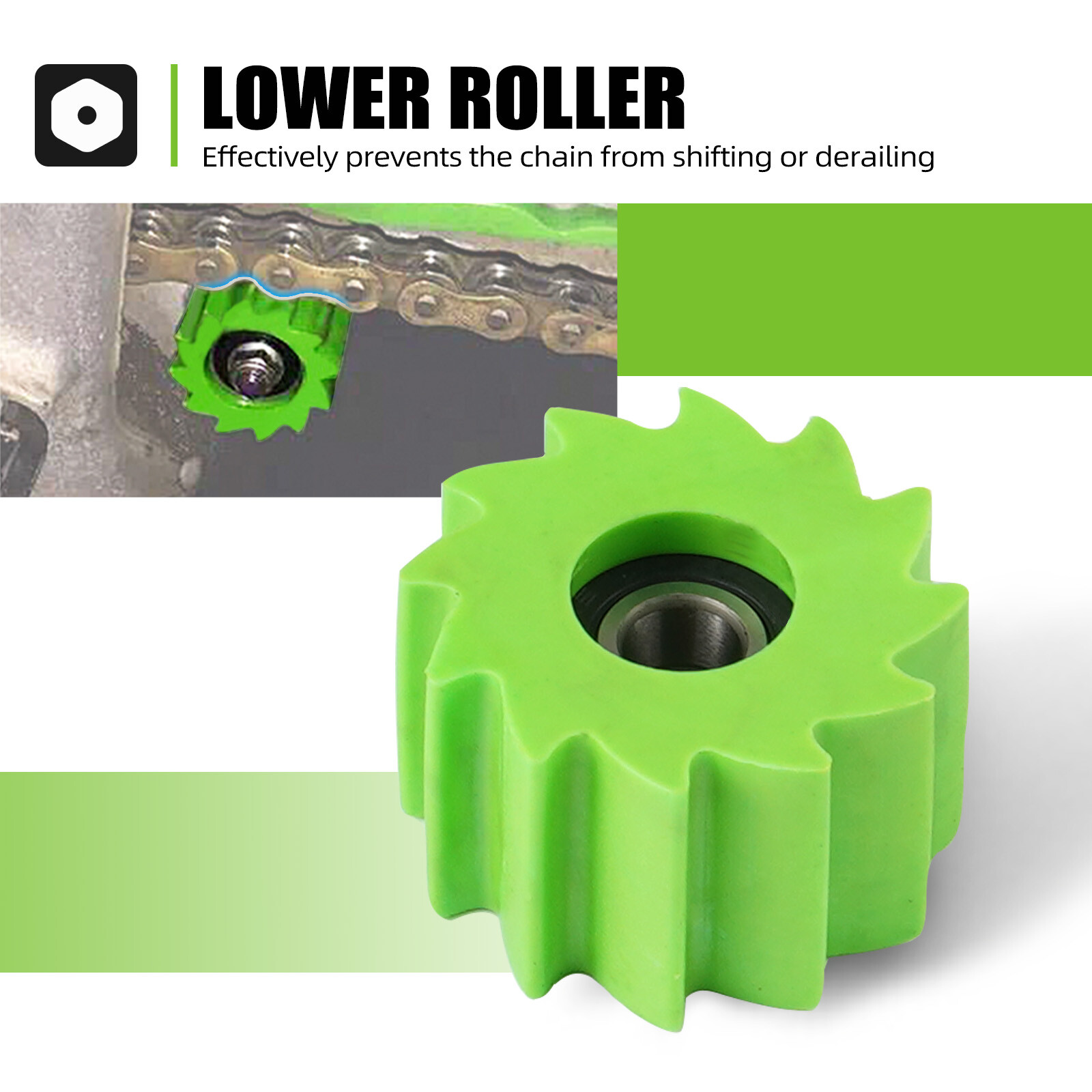 New Green Chain Slider with Lower Roller for Kawasaki KX450F 2006-2013 2014 2015