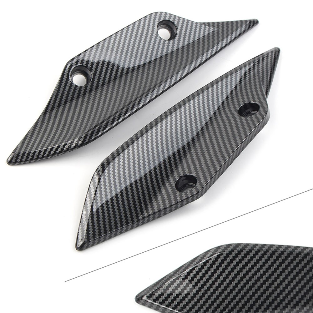 Fit BMW S1000RR 2009-14 Front Spoiler Winglets Fairing Carbon Fiber Pattern ABS