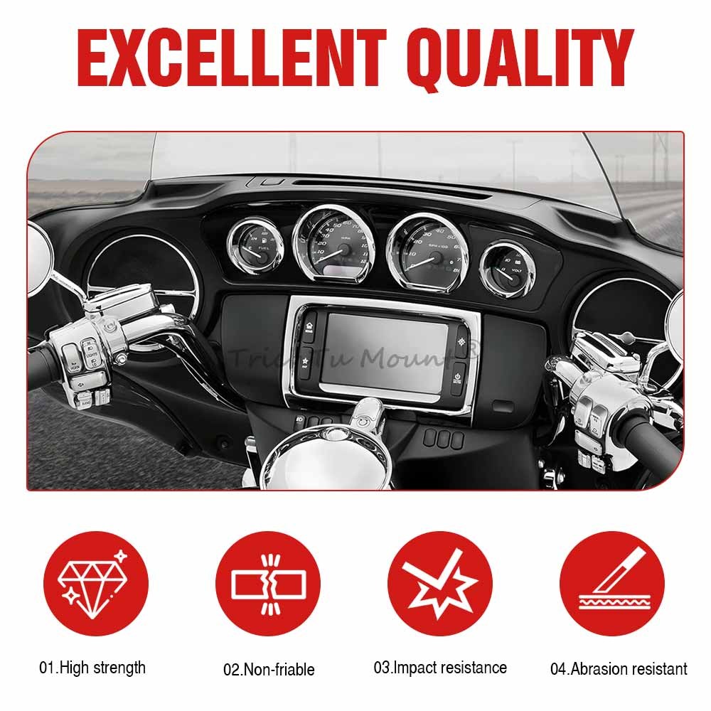 Chrome Hand Control Switch Housing Cover & Button Cap For Harley Touring 1996-13
