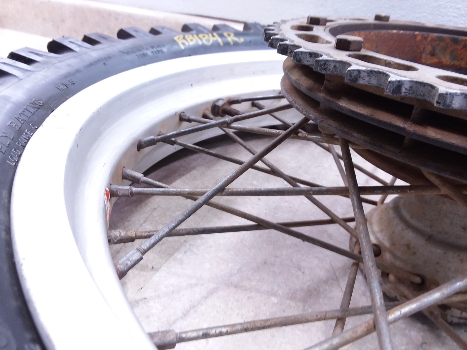 KTM 495 KTM495 Rear Wheel Rim & Sprocket 2.15×18 NORDISK OEM 1983 RB184 ANX-D6