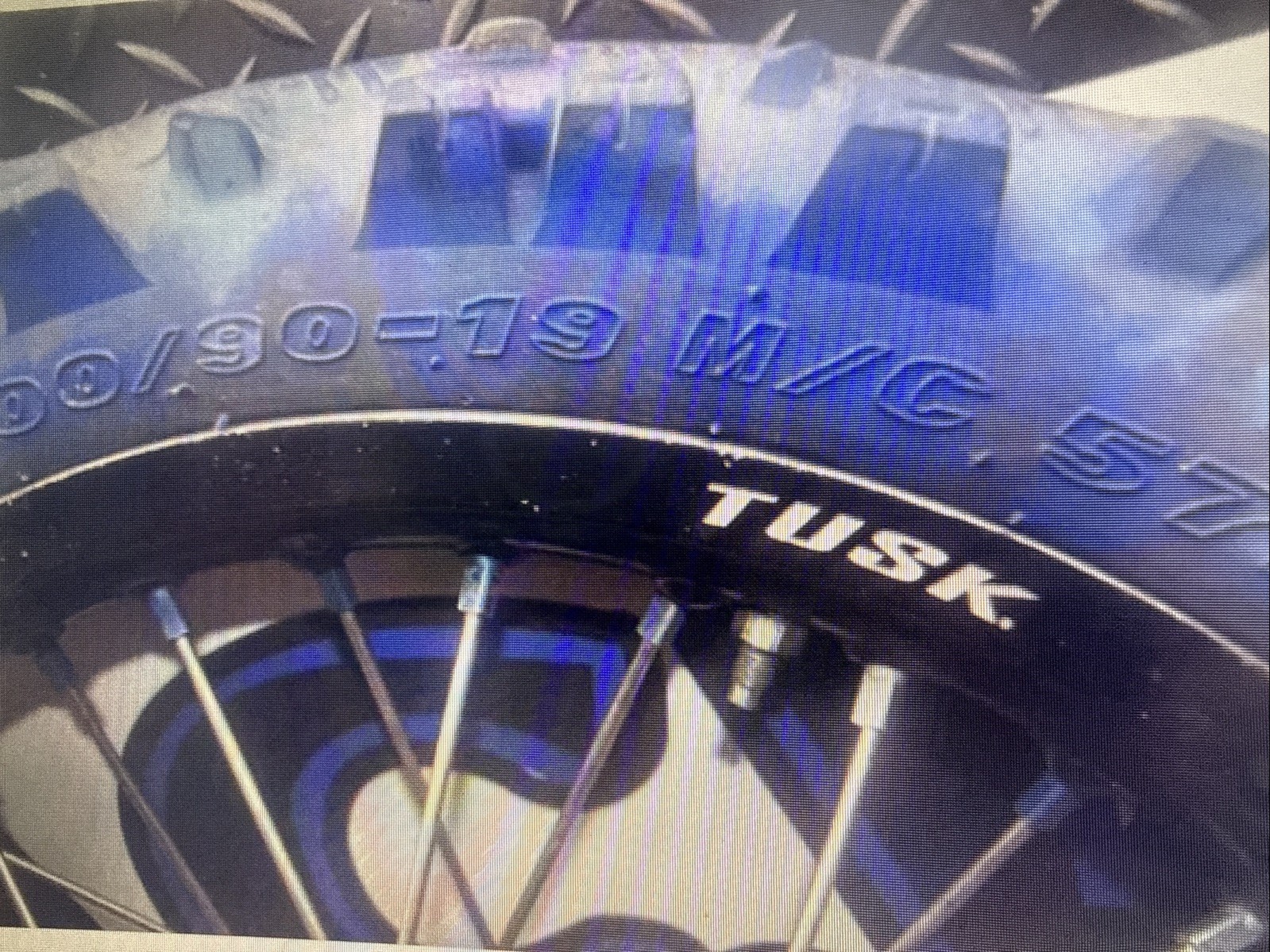 DA8 SPOKE WHEEL RIM BLUE TIRE TUSK 19X2.15 ETRTO IMPACT DIRT BIKE FREE US SHIP
