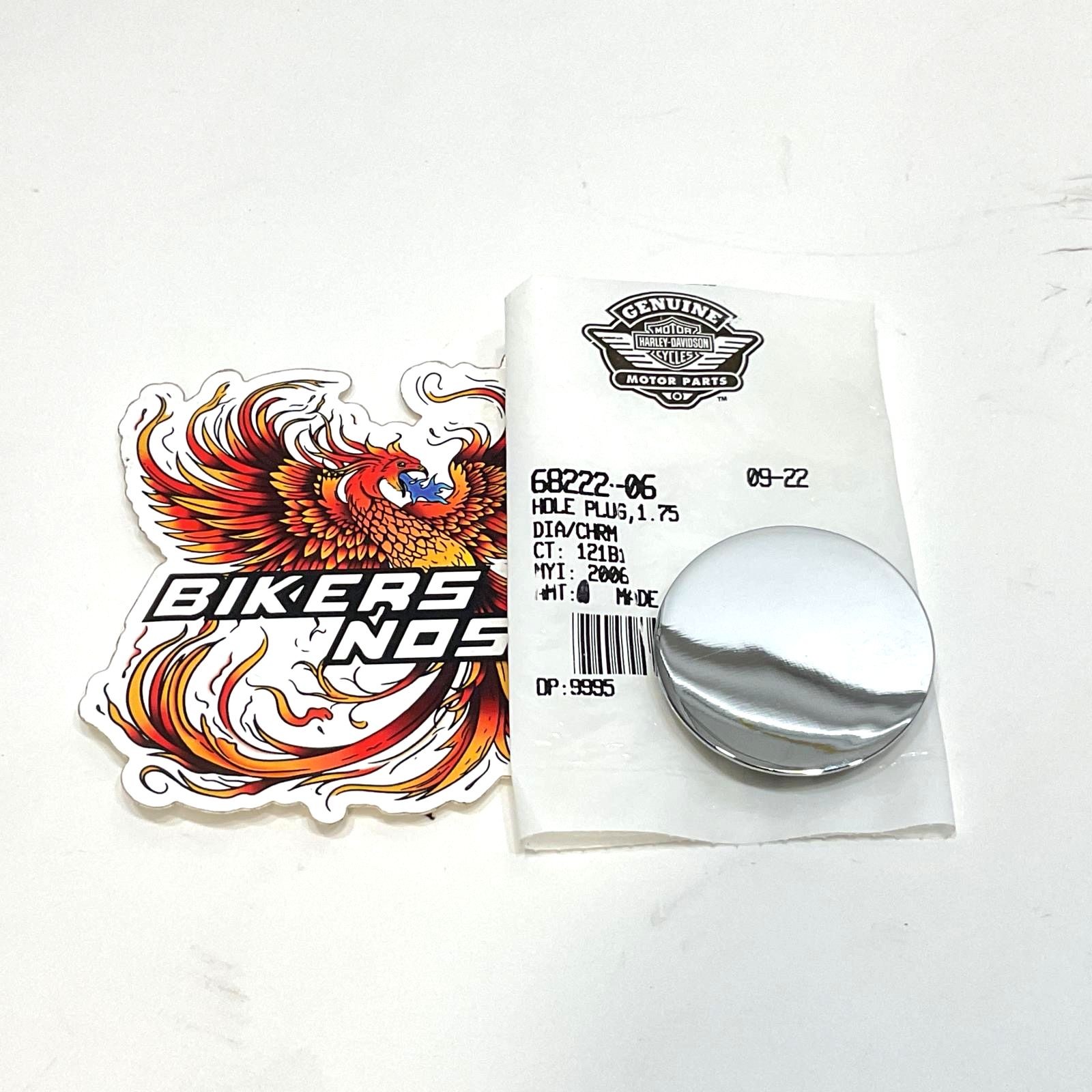 New Genuine Harley 2006-2017 Dyna Fork Cap Hole Plug 1.75″ Chrome 68222-06