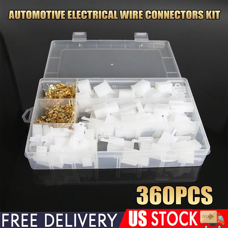 380Pcs Motorcycle Connector Wiring Loom Automotive Harness Terminal Repair Setus