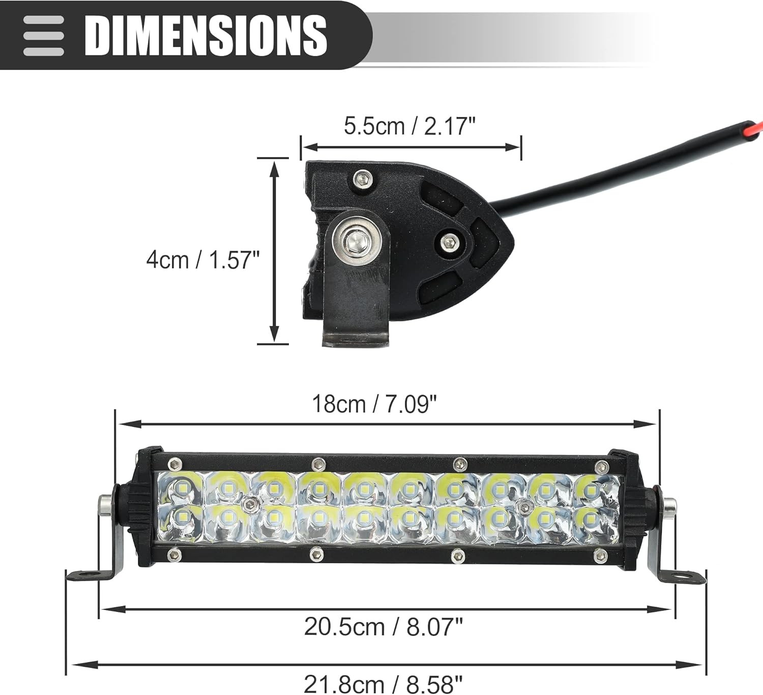 Universal LED Headlight Light Bar Upgrade Kit For Dirt Bike Easy Installation US