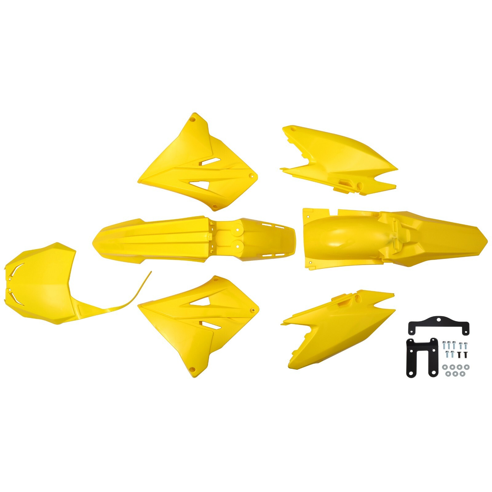 Yellow Restyled Complete Plastics Kit For Suzuki 2001-2008 RM250/RM125