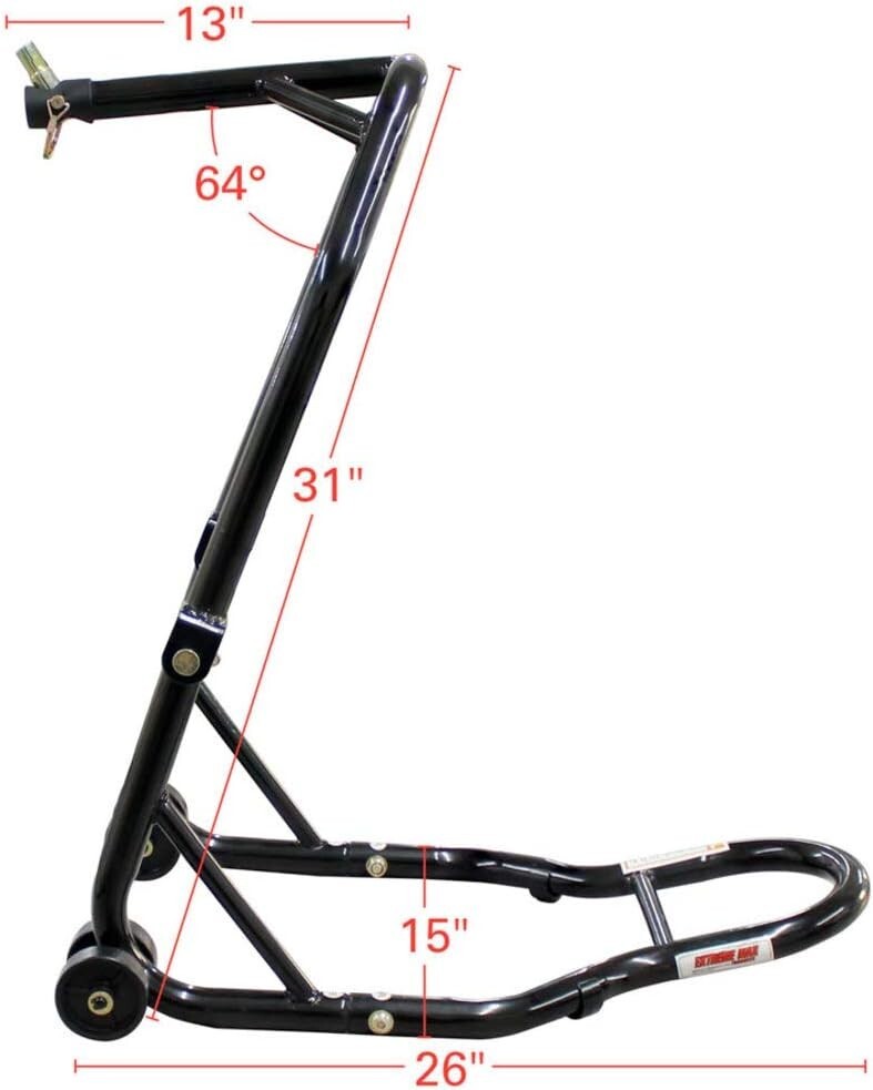 Sport Bike Front & Rear Spool-Style Lift Stand with Triple Tree Attachment