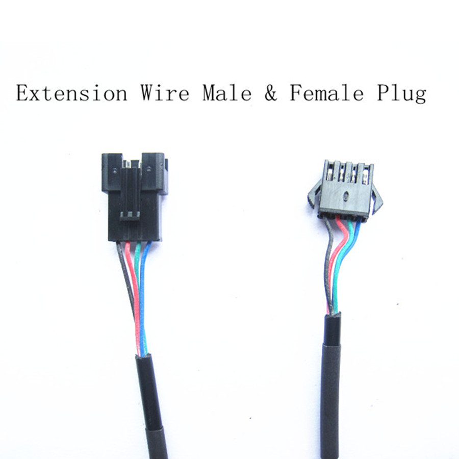 Black Extension Cords Y Cable 4 Way Splitter Kit For Golf Car Led Strip Light