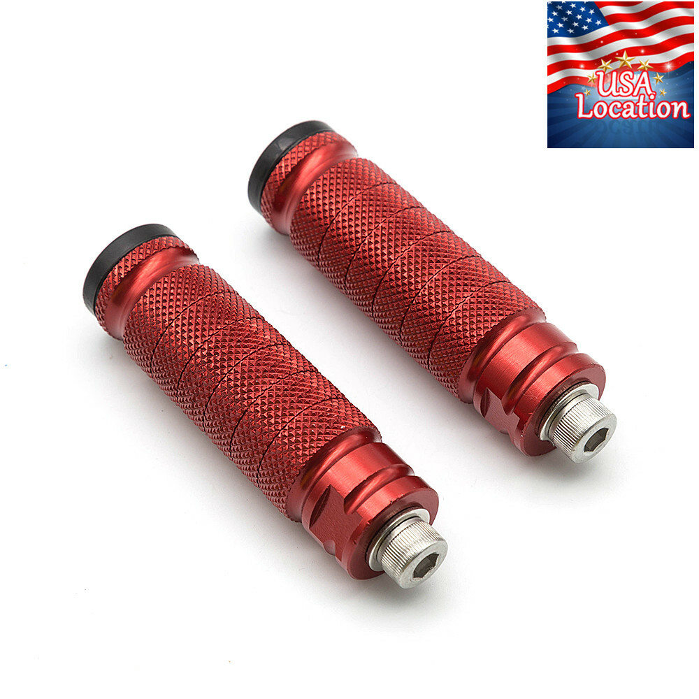 8mm Universal Motorcycle CNC Rearset Footrests Footpegs Foot Pegs Pedals Racing