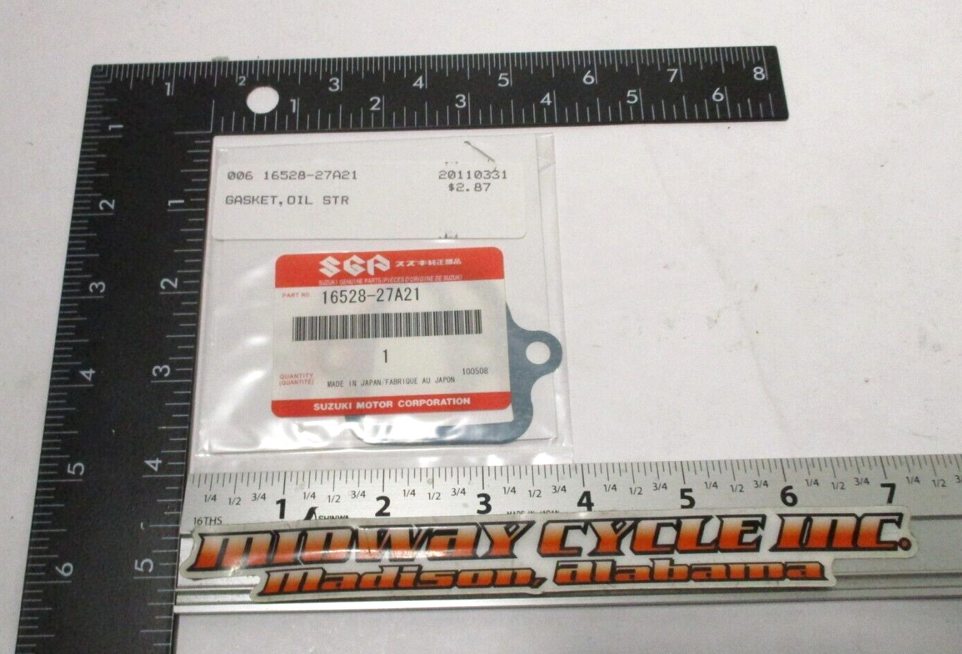 NEW NOS OEM SUZUKI OIL FILTER STRAINER GASKET 16528-27A21 GSF1200 GSX 600 750 lm
