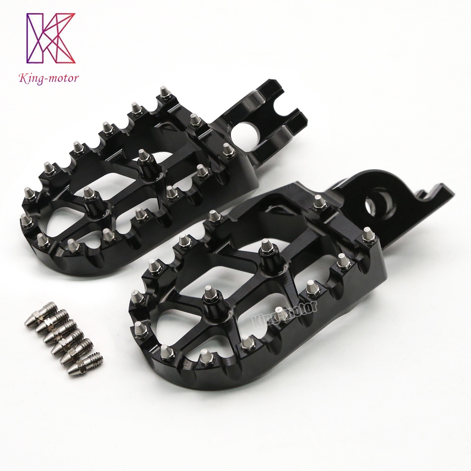 CNC Motorcycle Footpegs Rest For KX250F KX450F 2007-2022 KX250 2005-08 Dirt Bike
