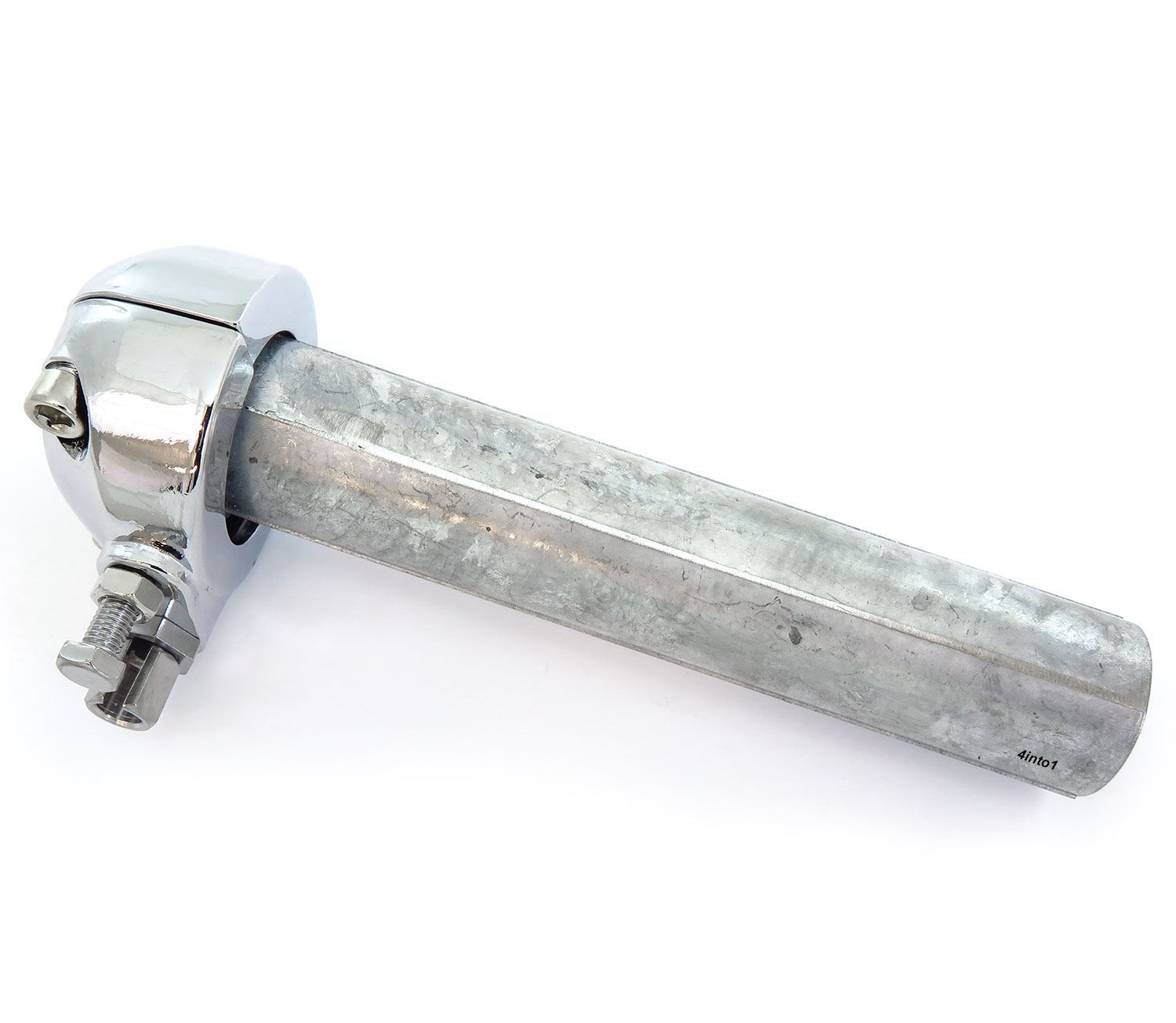 British Style Single Pull Motorcycle Throttle Assembly Tube – Chrome