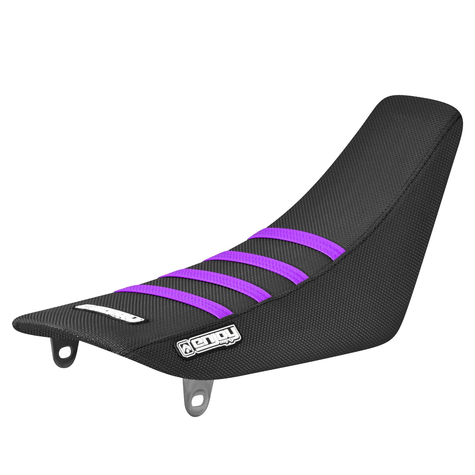 2008-2026 Yamaha TTR 110 gripper seat cover all BLACK w/ PURPLE ribs #104