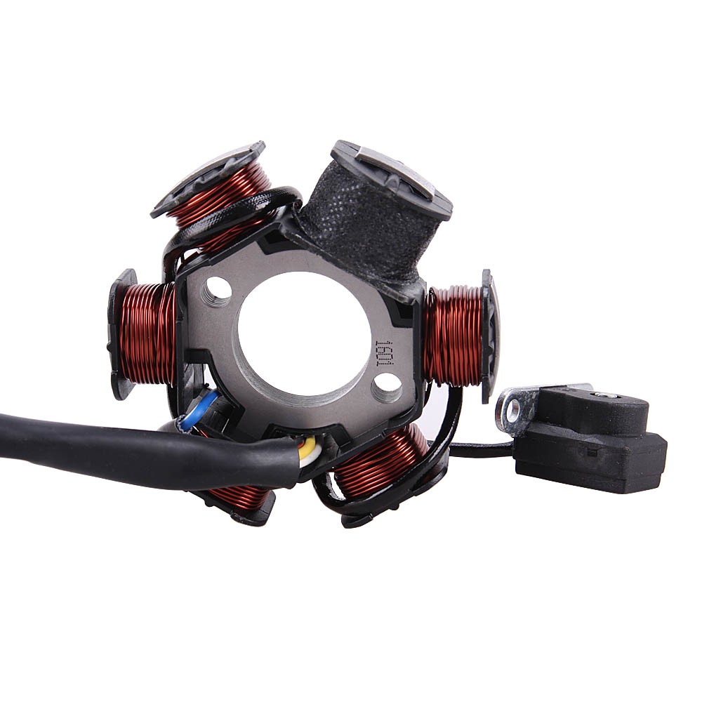 GY6 50cc 110cc 125cc 150cc Moped Scooter ATV Magneto Stator 6 Pole Coil 4 Wire