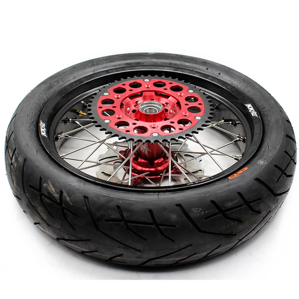 KKE 17”inch Supermotard Wheels Fit Honda CRF250X 2004/ CRF450X 05-18 CST Tyres