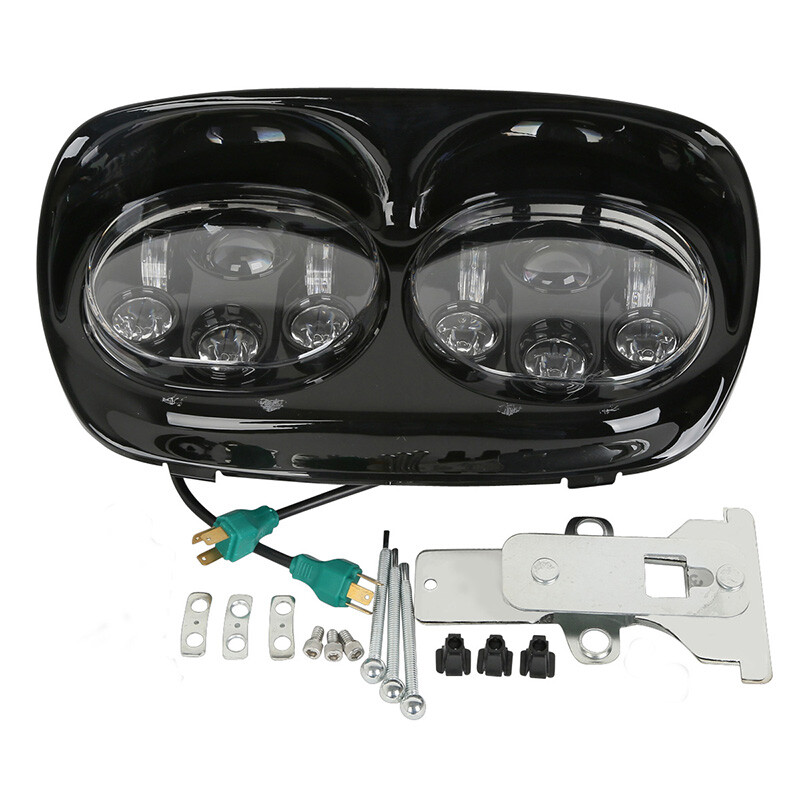 5.75″ Dual LED Headlight Projector Fits For Harley Touring Road Glide 1998-2013