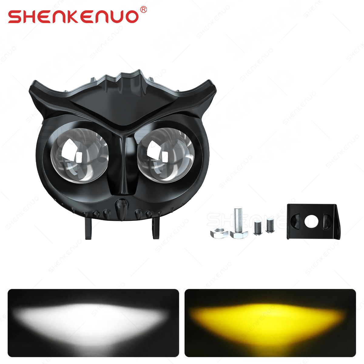 Owl LED Work Light Bar Fog Driving Spot Pods Off Road SUV ATV Truck Yellow White
